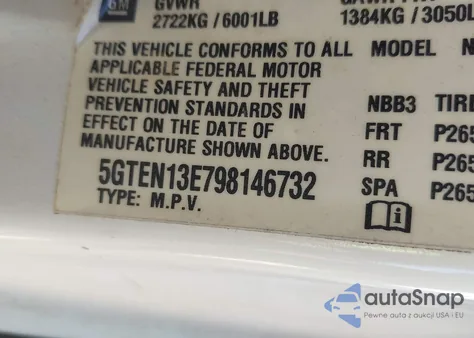 2009 Hummer H3 Suv z USA, uszkodzony, nr VIN 5GTEN13E798146732